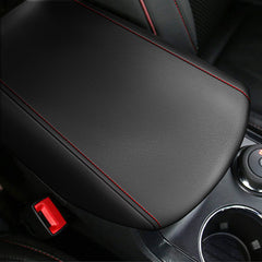 Close-up of leather texture on AOMSAZTO center console cover