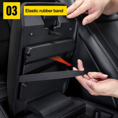 Easy-install elastic straps on AOMSAZTO armrest cover shown tool-free