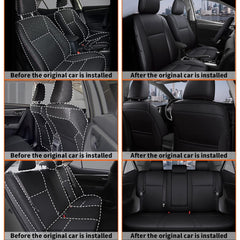 AOMSAZTO full-set seat covers provide cohesive styling across front and rear seats.