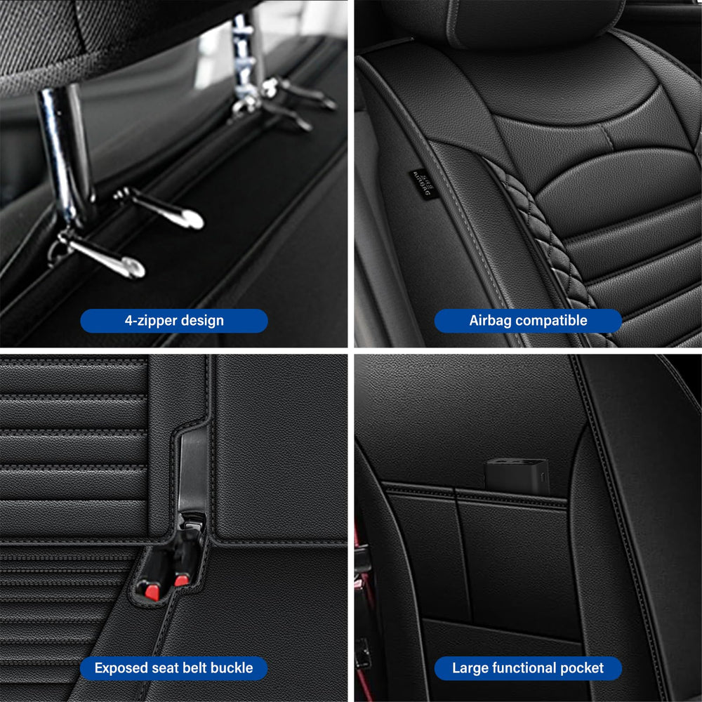 Airbag-safe stitching and design on AOMSAZTO Hyundai Santa Fe seat covers