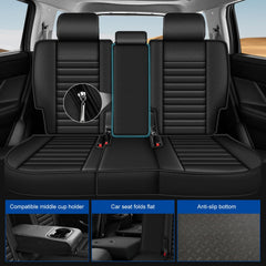 AOMSAZTO rear bench seat cover for Hyundai Santa Fe in black