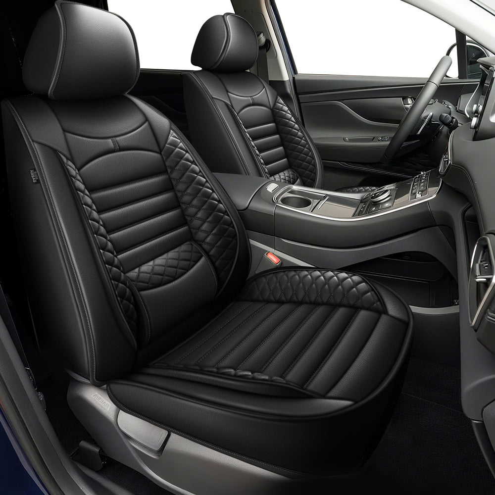 AOMSAZTO Hyundai Santa Fe full set seat covers in black protecting interior surfaces