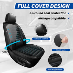Waterproof faux leather protection on Hyundai Santa Fe seats by AOMSAZTO
