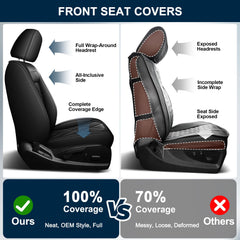 AOMSAZTO rear-seat cover with back-pocket storage.