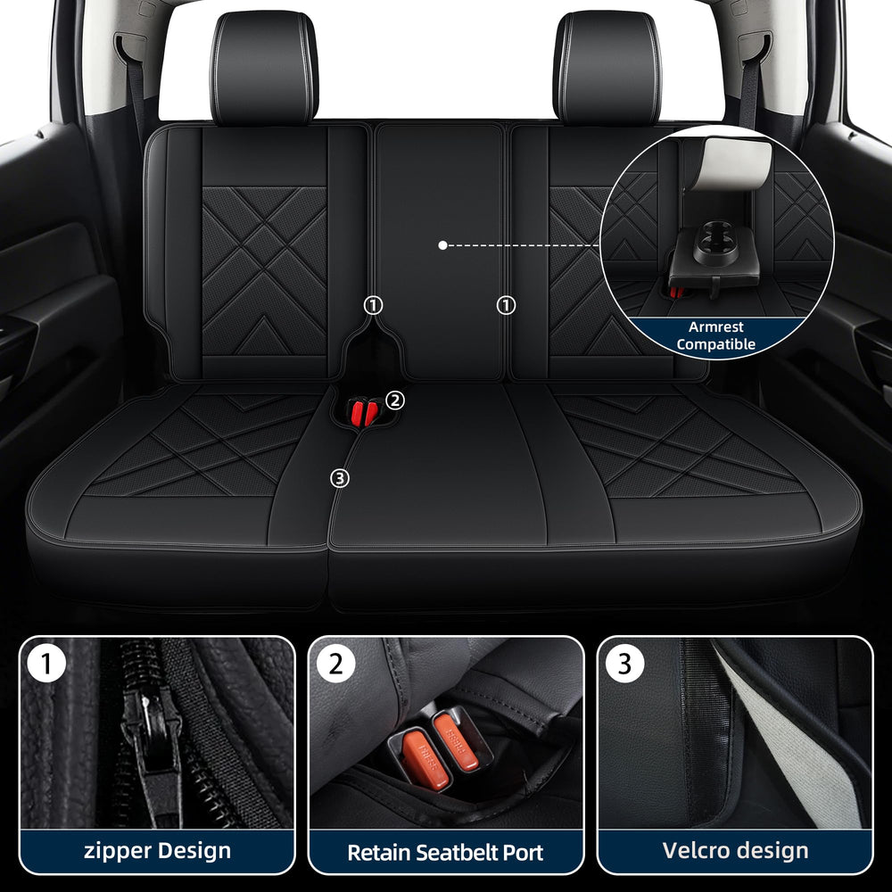 AOMSAZTO front-seat 360-degree coverage with four-zipper design for snug protection.