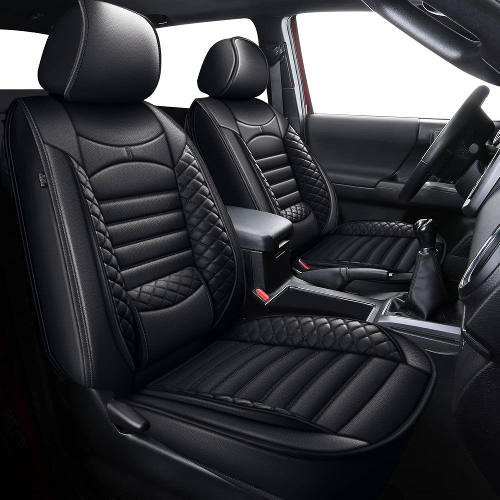 AOMSAZTO Tacoma front seat cover stitching detail enhances durability and fit