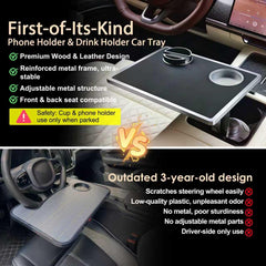 AONOX hidden phone stand on the car table tray for navigation