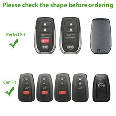 Aoocar leather key fob cover close-up shows 1:1 mold fit for precise compatibility.