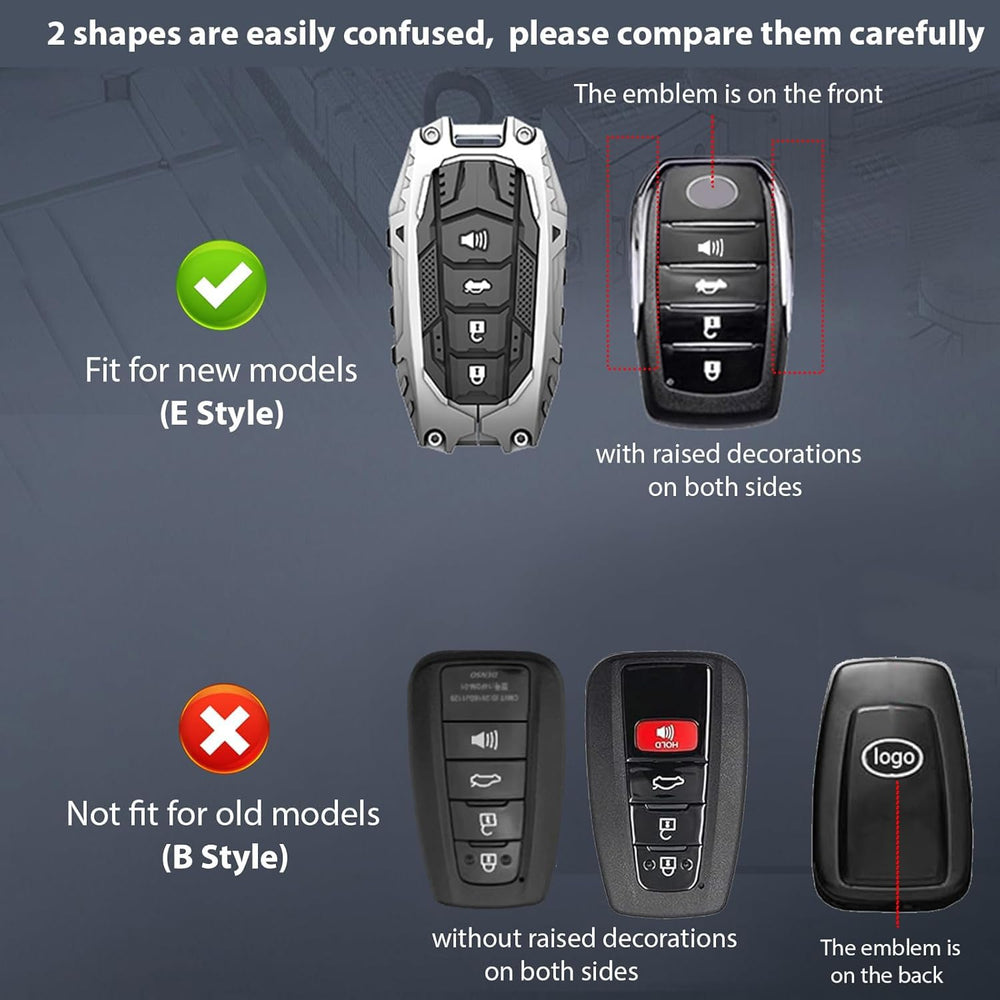 Aoocar Mech Style key fob cover shows side chrome accents for a sleek look.