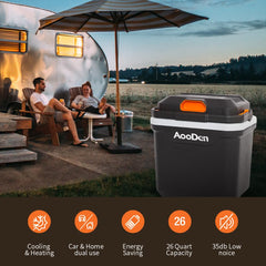 Top view of AooDen cooler showing 26-quart capacity and size