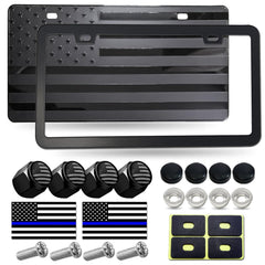 AOOTF American flag front license plate with 3D embossing for bold front-end appeal.