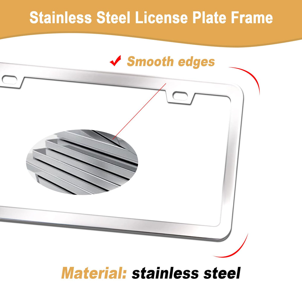 Aootf clear license plate cover on the front showing crystal clarity