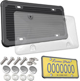 AOOTF clear bubble license plate cover keeps visibility intact