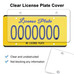 AOOTF license plate cover clear rear view shields from weather and wear