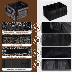 AOPHY leopard trunk organizer mesh pockets organize small items at a glance