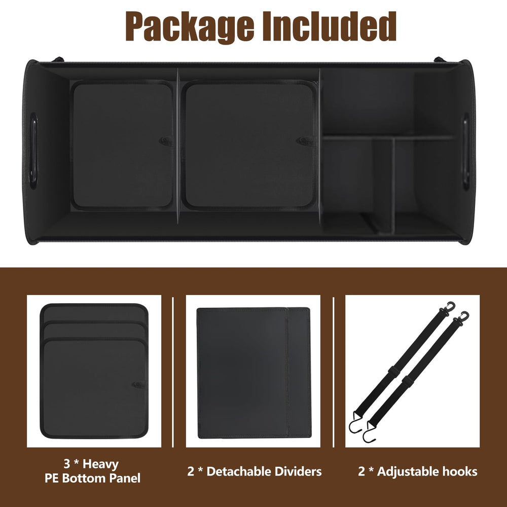 AOPHY leopard trunk organizer non-slip bottom prevents sliding during drives