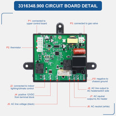 Aoryimt propane-igniter integration on the circuit board.