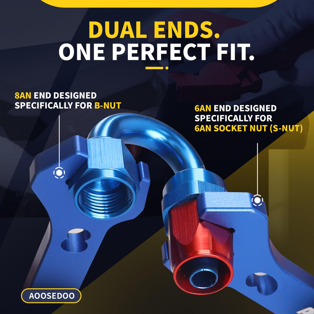 AOSEEDOO PTFE hose alignment reduces olive insertion effort.