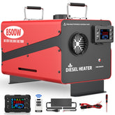 Aoteda 8500W diesel heater front view showing compact all-in-one design for vehicles and spaces