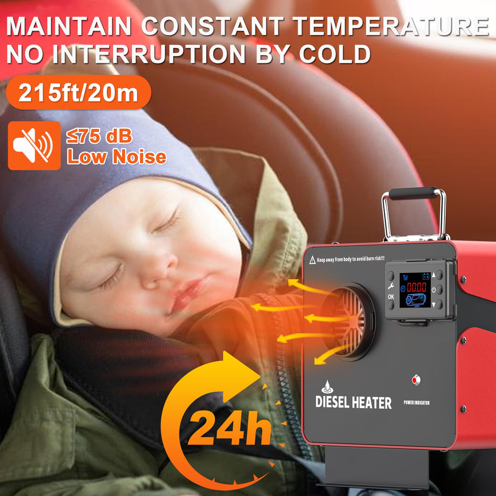 Aoteda 8500W heater fuel tank exposed for long runtime and capacity