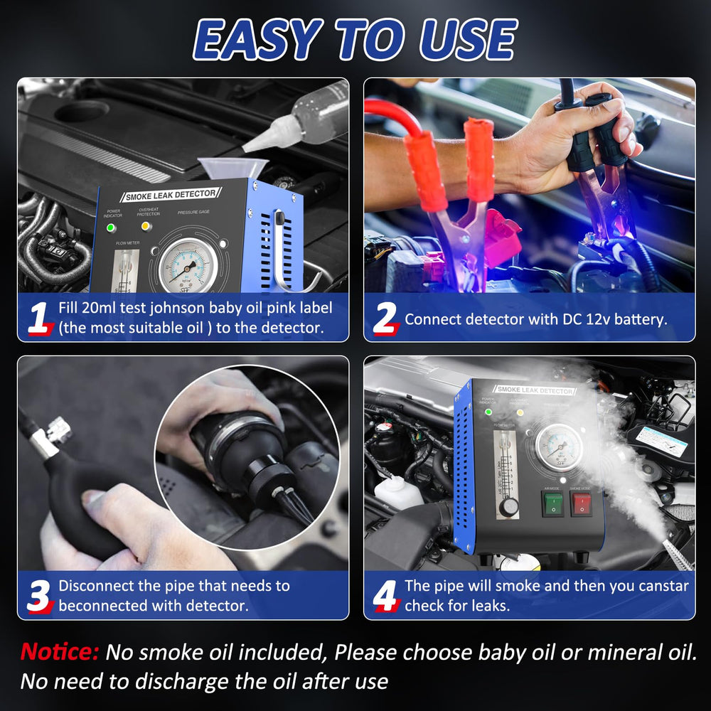Aoteda compact handheld design supports quick smoke checks in tight engine bays.