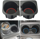 AOTEMILK console cup holder inserts for Toyota Tacoma securely holds drinks.