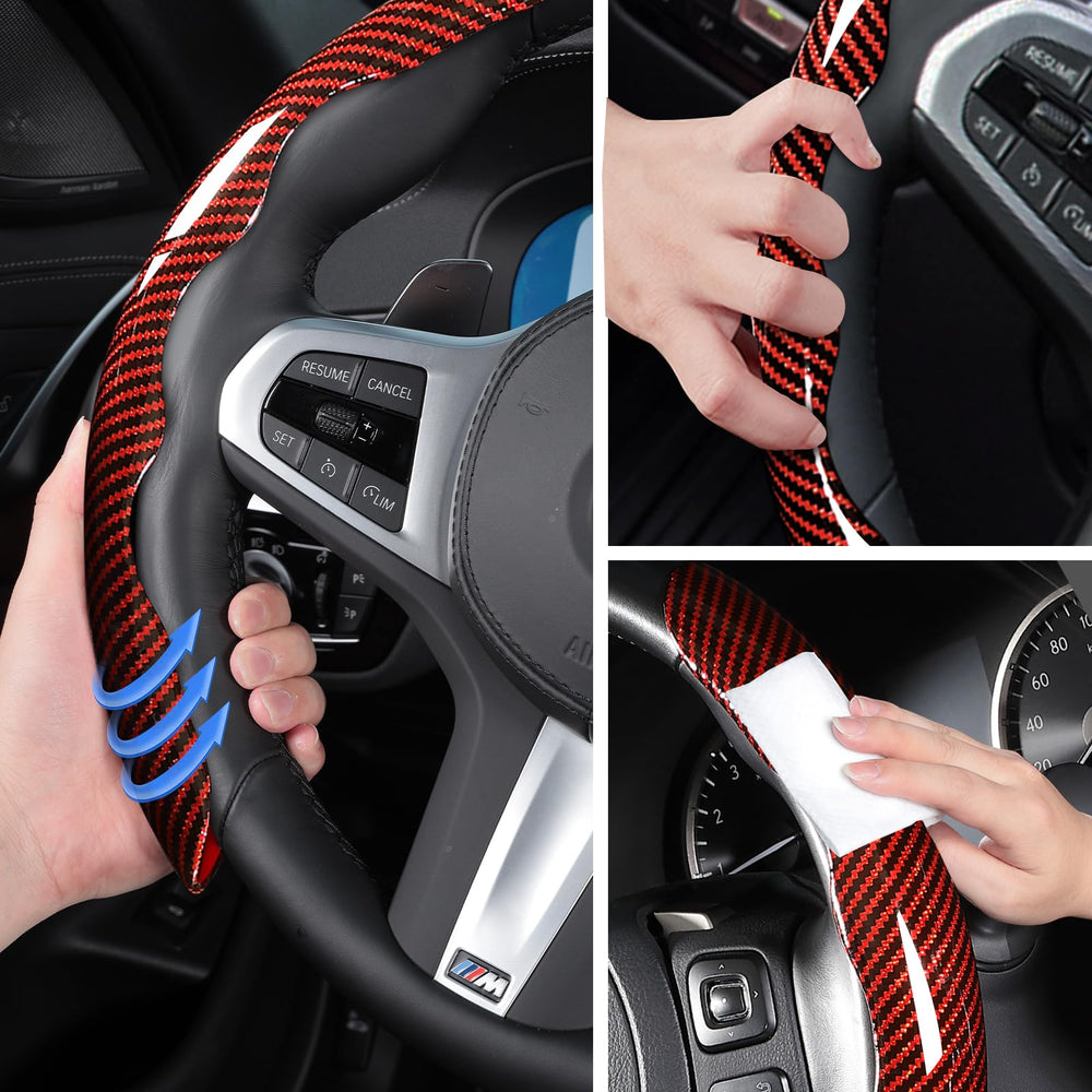 Aotoyou carbon fiber texture with light shine enhances cabin ambiance.