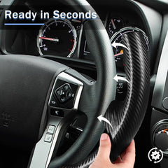 Aotoyou carbon-fiber texture steering cover emphasizes slim profile and premium appearance