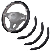 Aotoyou leather steering wheel cover with snap-on design for quick upgrade and secure grip.