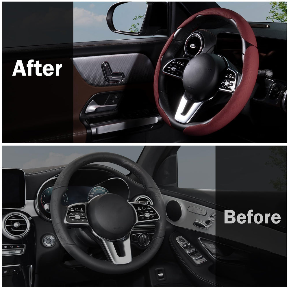 Aotoyou leather-wrapped surface adds comfort during drives.