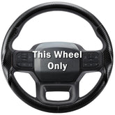 Aotoyou steering wheel cover on Ford F-150, matte black: enhanced grip and comfortable control.