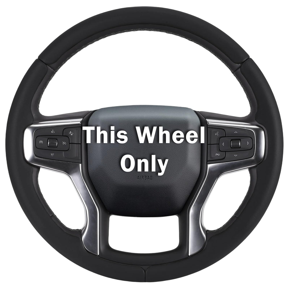 Aotoyou steering wheel cover for Silverado 2019–present showing a snug, secure fit.