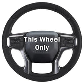Aotoyou steering wheel cover for Silverado 2019–present showing a snug, secure fit.