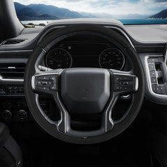 Aotoyou steering wheel cover leather liner detail for premium touch.