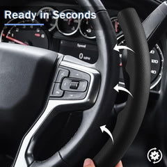 Aotoyou steering wheel cover on Suburban for steady handling on long drives.