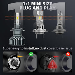 AOUKKL H7 bulb with up to 70,000 hours lifespan