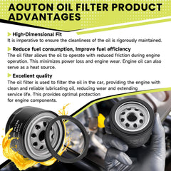 Aouton 49065-0721 oil filter gasket seal close-up demonstrates reliable leakage prevention.