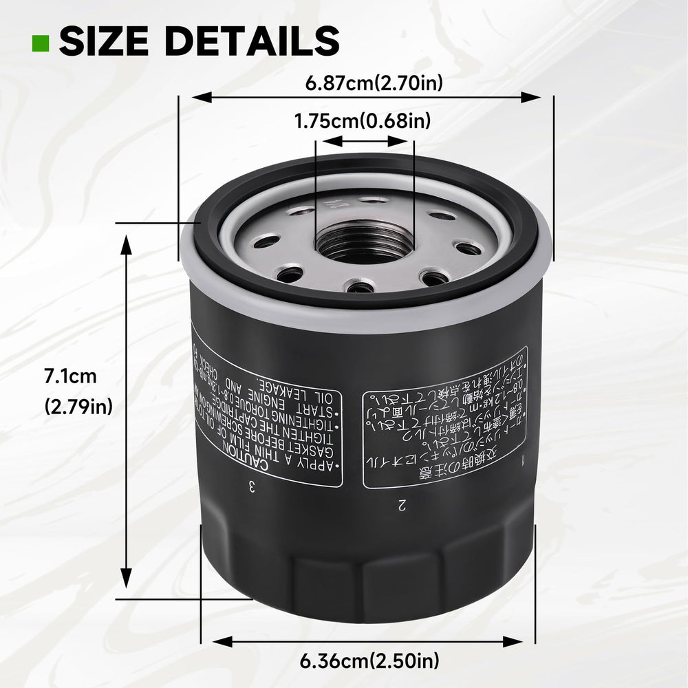 Aouton Kawasaki-compatible oil filter for FX850V series, easy installation
