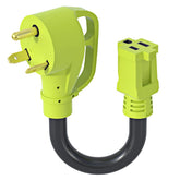 AOWEITOUR TT-30P to 5-15R adapter with 12-inch cord enables RV power access