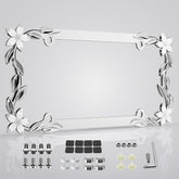 APDOMU Flower Bling frame front view highlights 3D petals for a stylish ride.