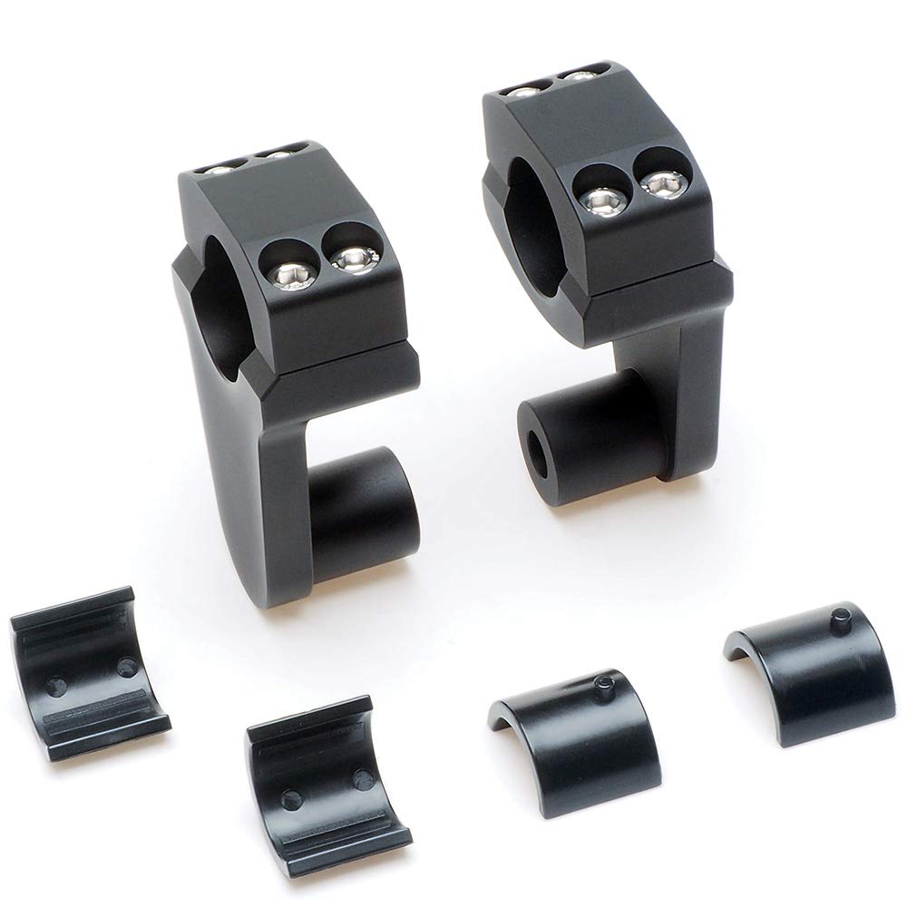Side profile of APE RACING risers with 2-inch rise for improved rider posture
