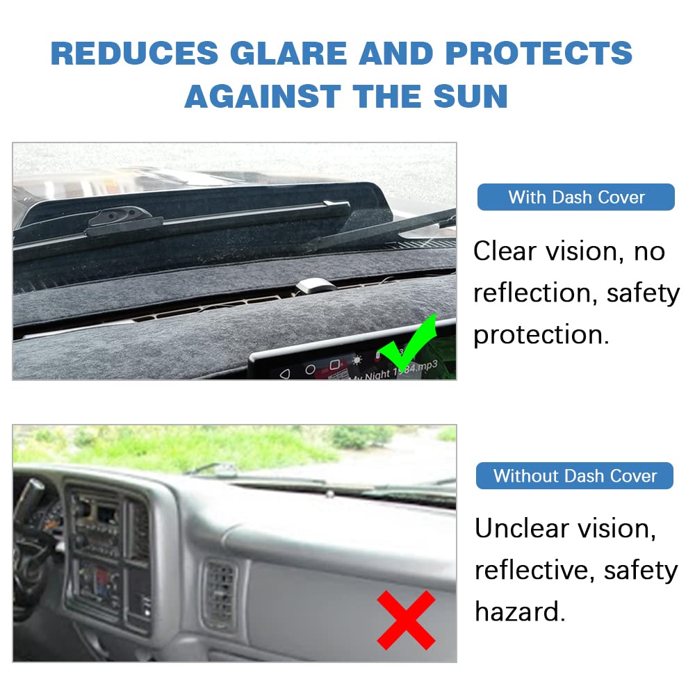 Apeixoto dash mat for Silverado with laser-cut edges ensures precise fit.