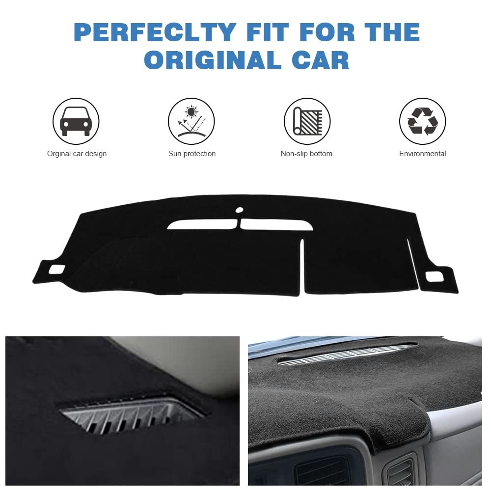 Apeixoto black dashboard mat fitted to Suburban interior for a cleaner look.