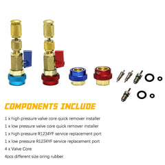 Apeixoto quick-install valve core remover enables fast, clean replacements.