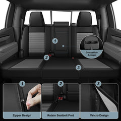 APEJET front seat pockets storage keeps keys and phone within reach.