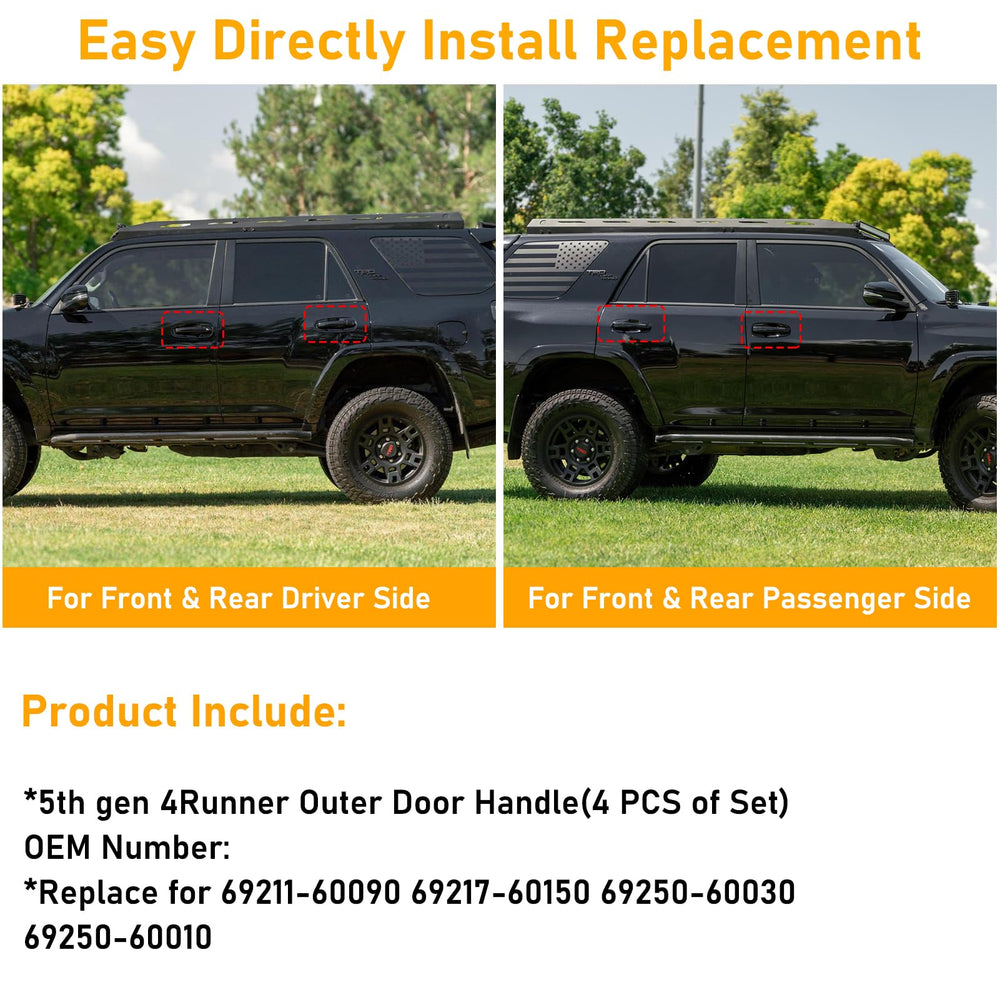 APESER 4Runner exterior door handle pack for four doors.