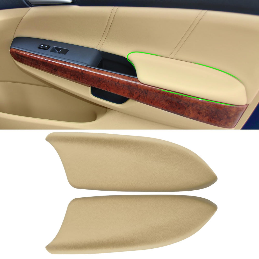 APESER Honda Accord armrest cover front left beige, secure fit enhances grip