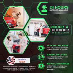 ApexCharger MACH 1 30 ft cable reaches parked EVs with ease