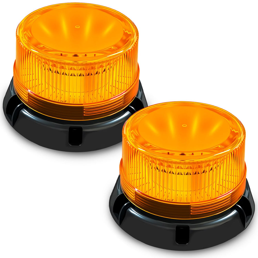 ApexCore amber strobe light on magnetic base for quick truck signaling.