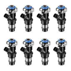 Apexdrive 2-holes 8pcs fuel injectors for GM engines, ready for installation and improved spray consistency.